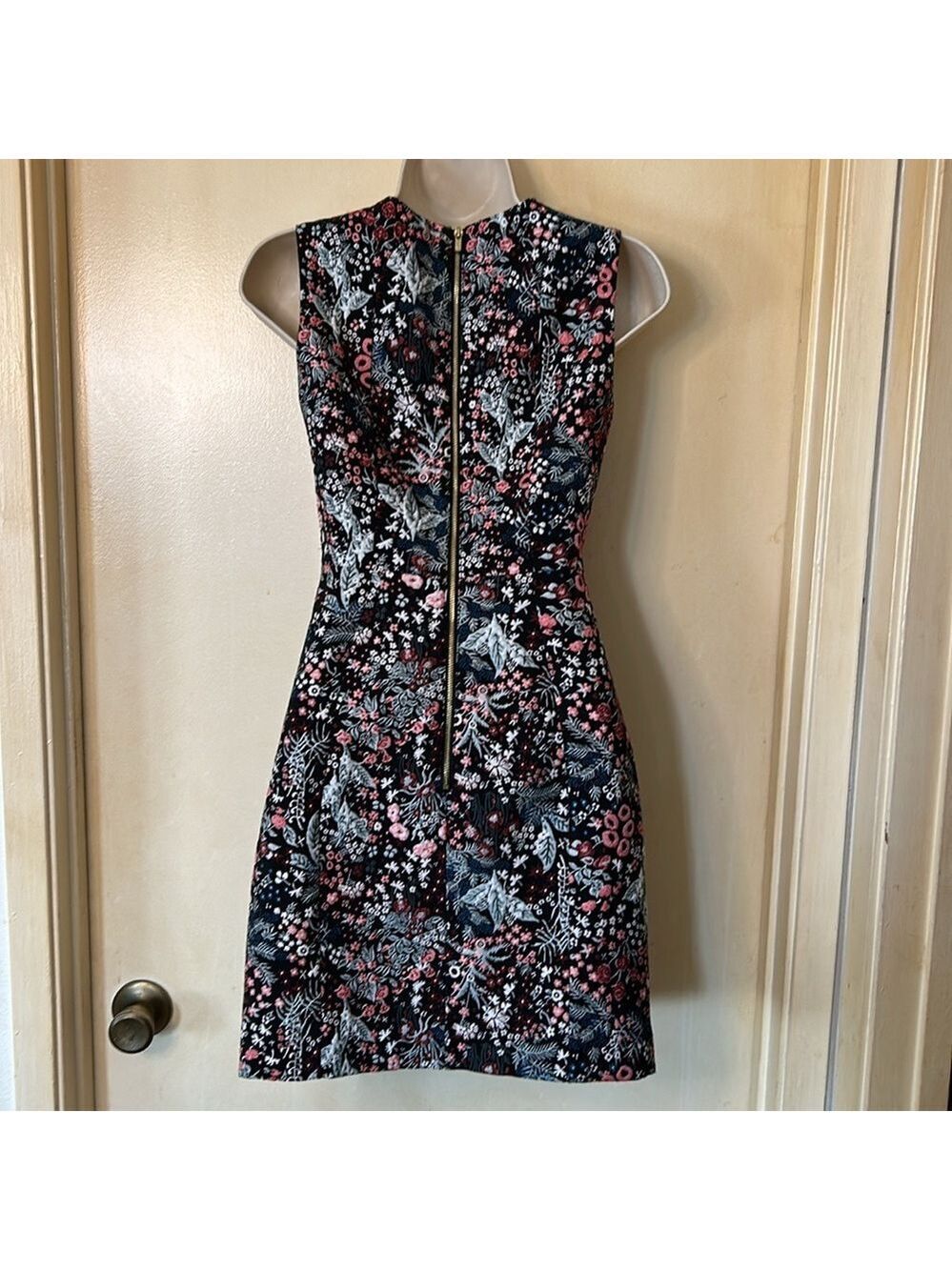 H&M floral tapestry sheath dress size 2 - Picture 5 of 11